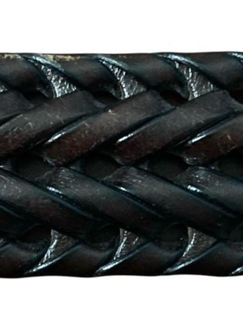 Fossil Mens Size 36 Dark Brown Braided Leather
Belt Minimalist Square - Picture 7 of 9